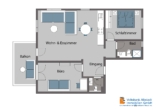 Grundriss - Schöne 3,5-Zimmer-Wohnung mit Balkon