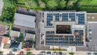 58m² Neubau mit Küche zur Miete - Drohnenbild